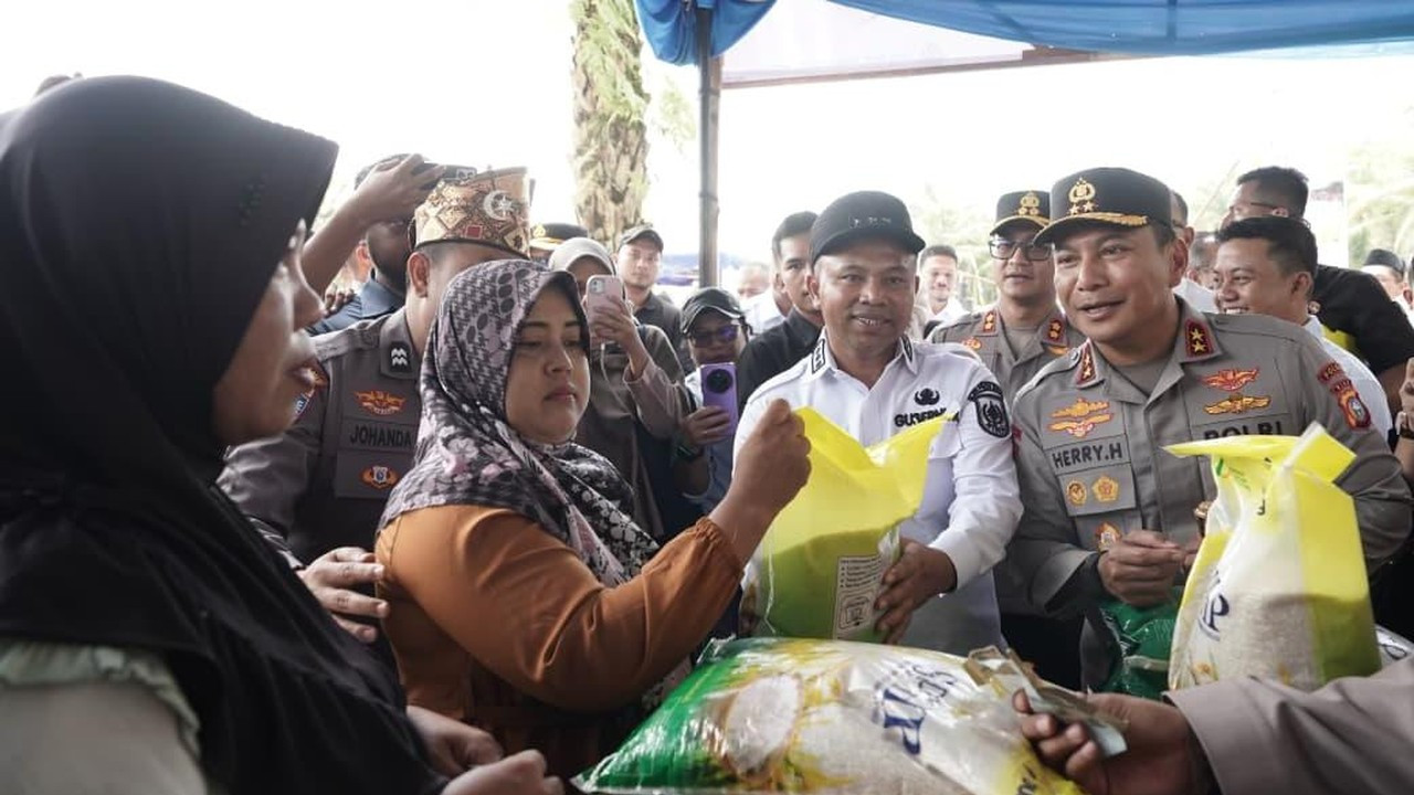 Bazar Pangan Murah di Bengkalis Ludes, 5 Ton Beras Terjual Habis