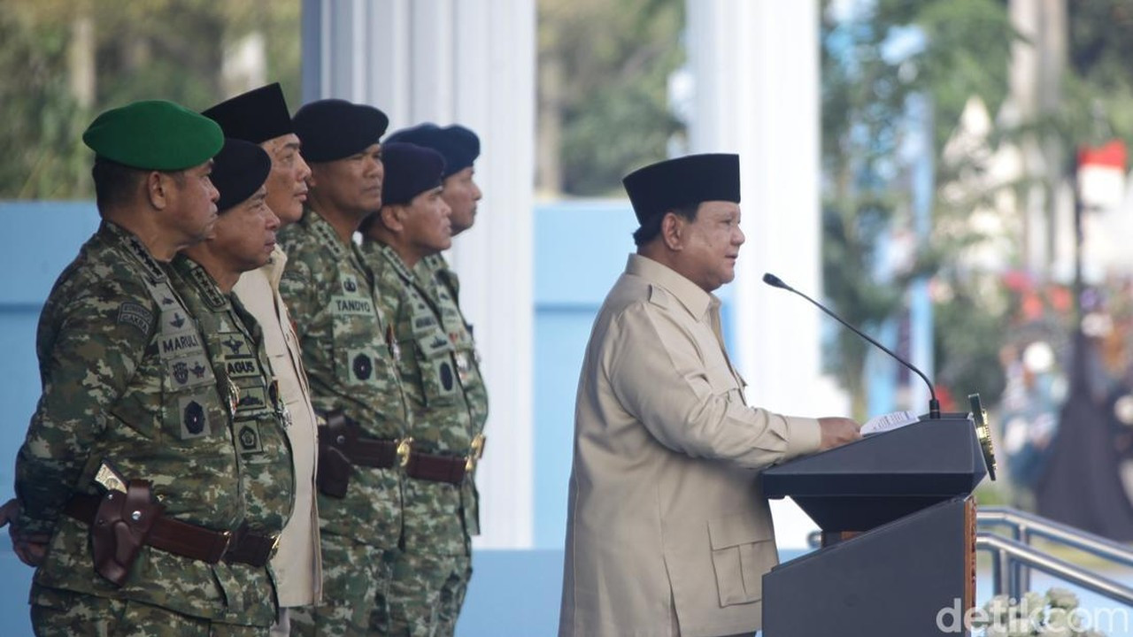 Pidato Lengkap Prabowo di HUT ke-80 TNI: Tegaskan Pentingnya Introspeksi dan Teknologi