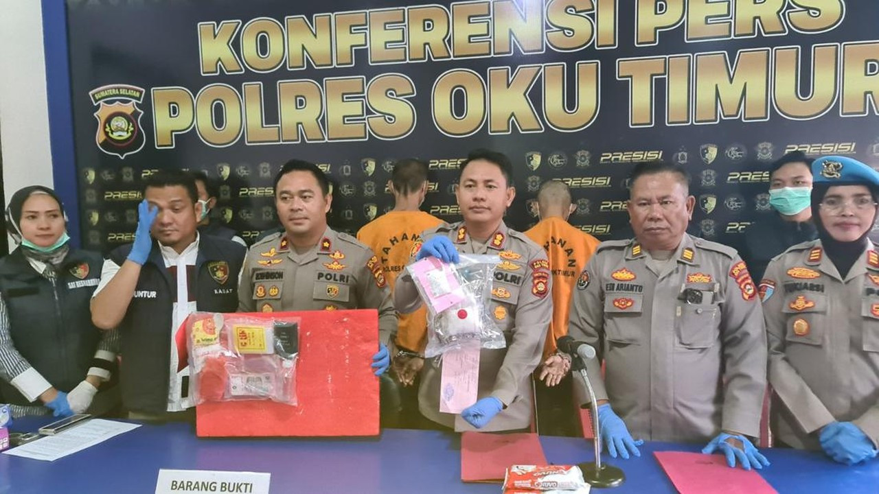 Polisi Tangkap 2 Warga Way Kanan Lampung Simpan Sabu 1 Kg Siap Edar
