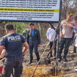 Polres Kampar Pasang 32 Plang Peringatan di Lahan Bekas Karhutla