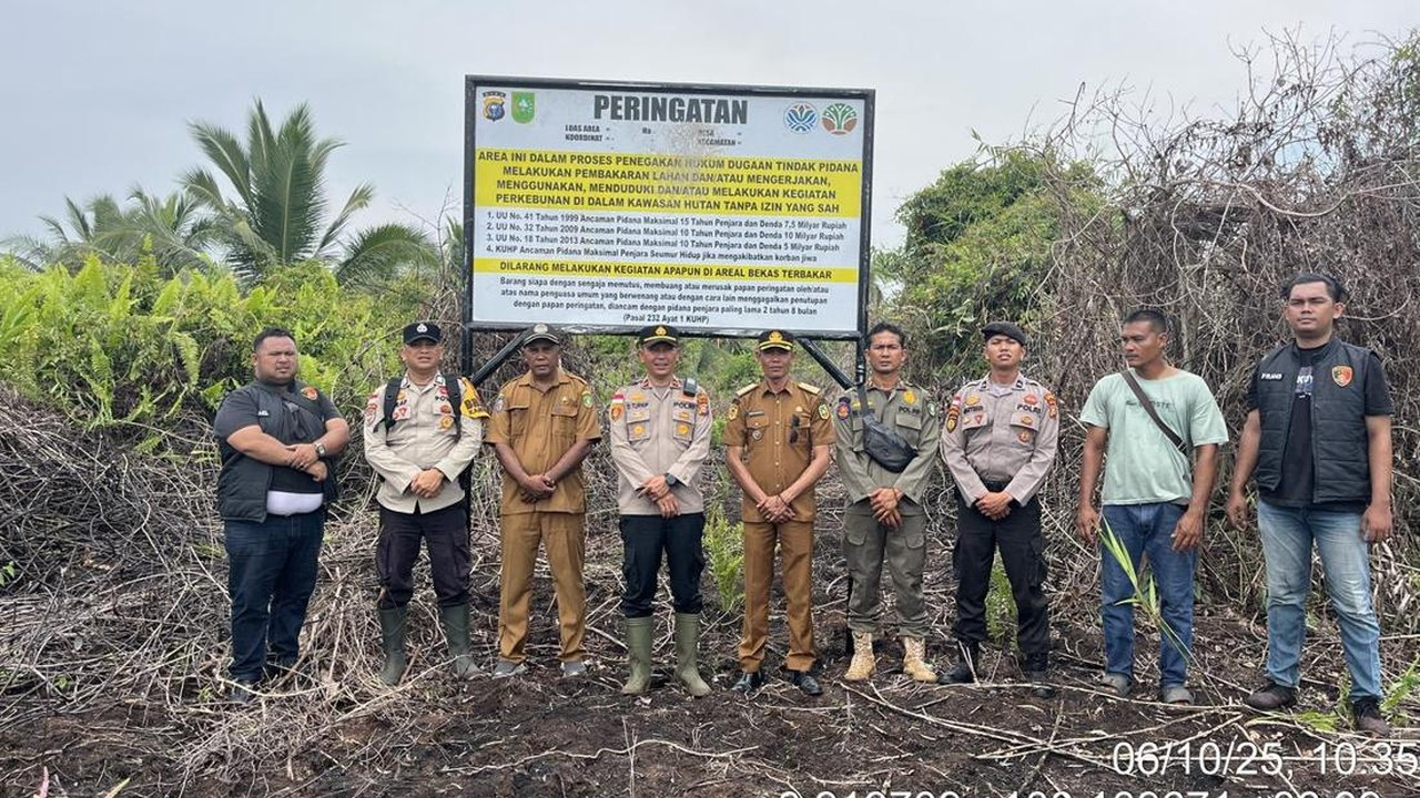 Polres Meranti Pasang Plang Larangan Aktivitas di Lahan Bekas Karhutla Polres Meranti Pasang Plang Larangan Aktivitas di Lahan Bekas Karhutla