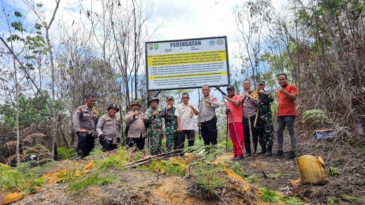Polres Rohul Pasang Peringatan Keras Cegah Aktivitas di Lahan Bekas Karhutla