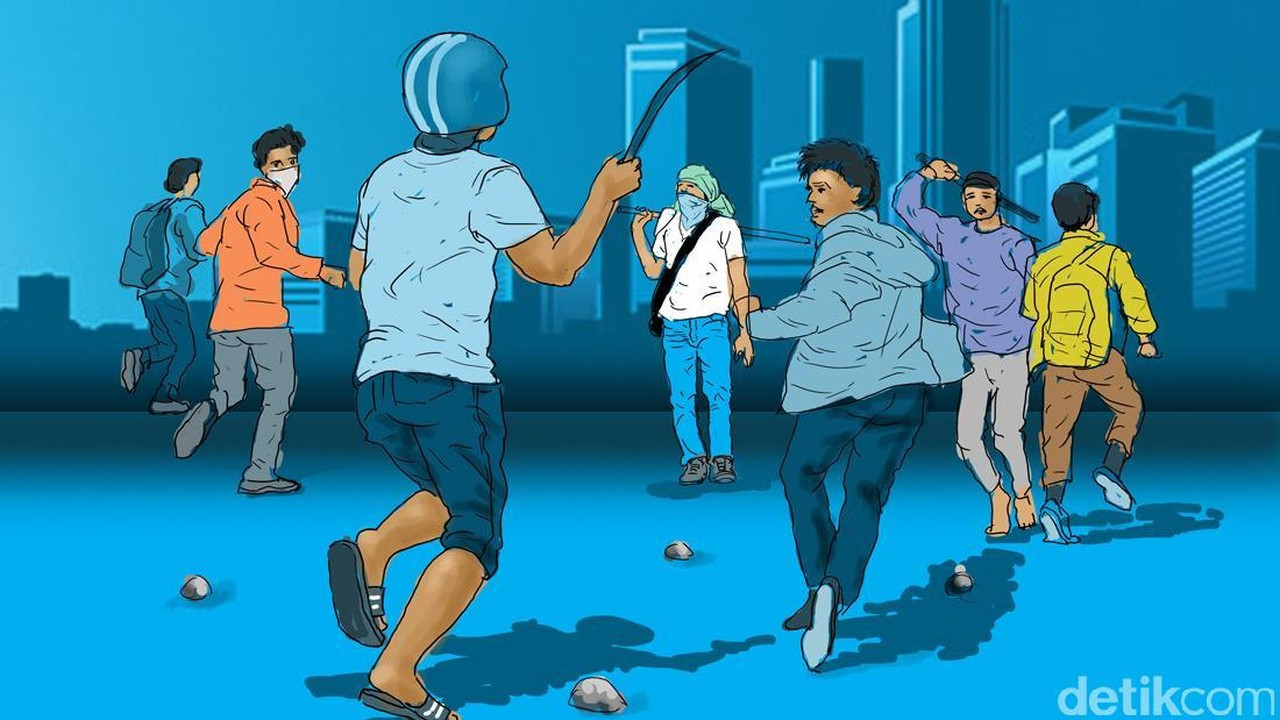 Tawuran Dua Kelompok Siswa SMP di Pandeglang Viral, Dipicu Salahkan Saling Ejek