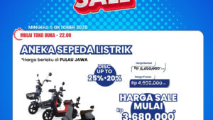 Transmart Full Day Sale Tawarkan Diskon Sepeda Listrik hingga 45%